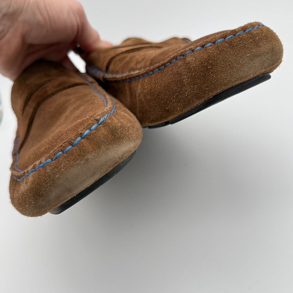 To Boot New York Adam Derrick Suede Penny Driving Loafers Brown 13 Made in Italy