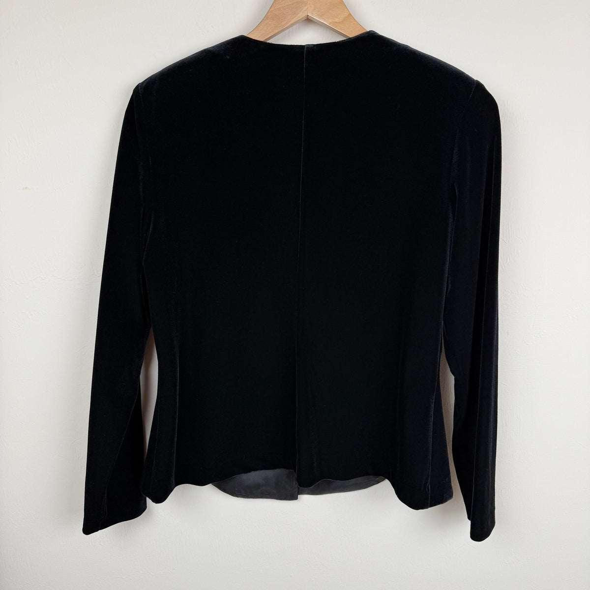 Ronni Nicole Black Velvet Rhinestone Button Jacket