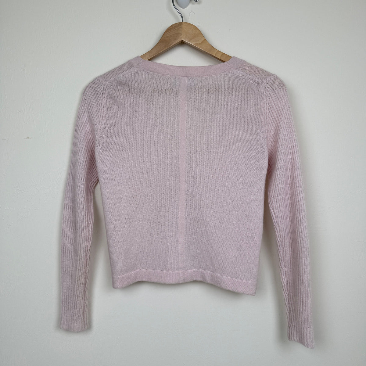 Pure Collection 100% Cashmere Cardigan Soft Pink Cozy Luxury Minimal
