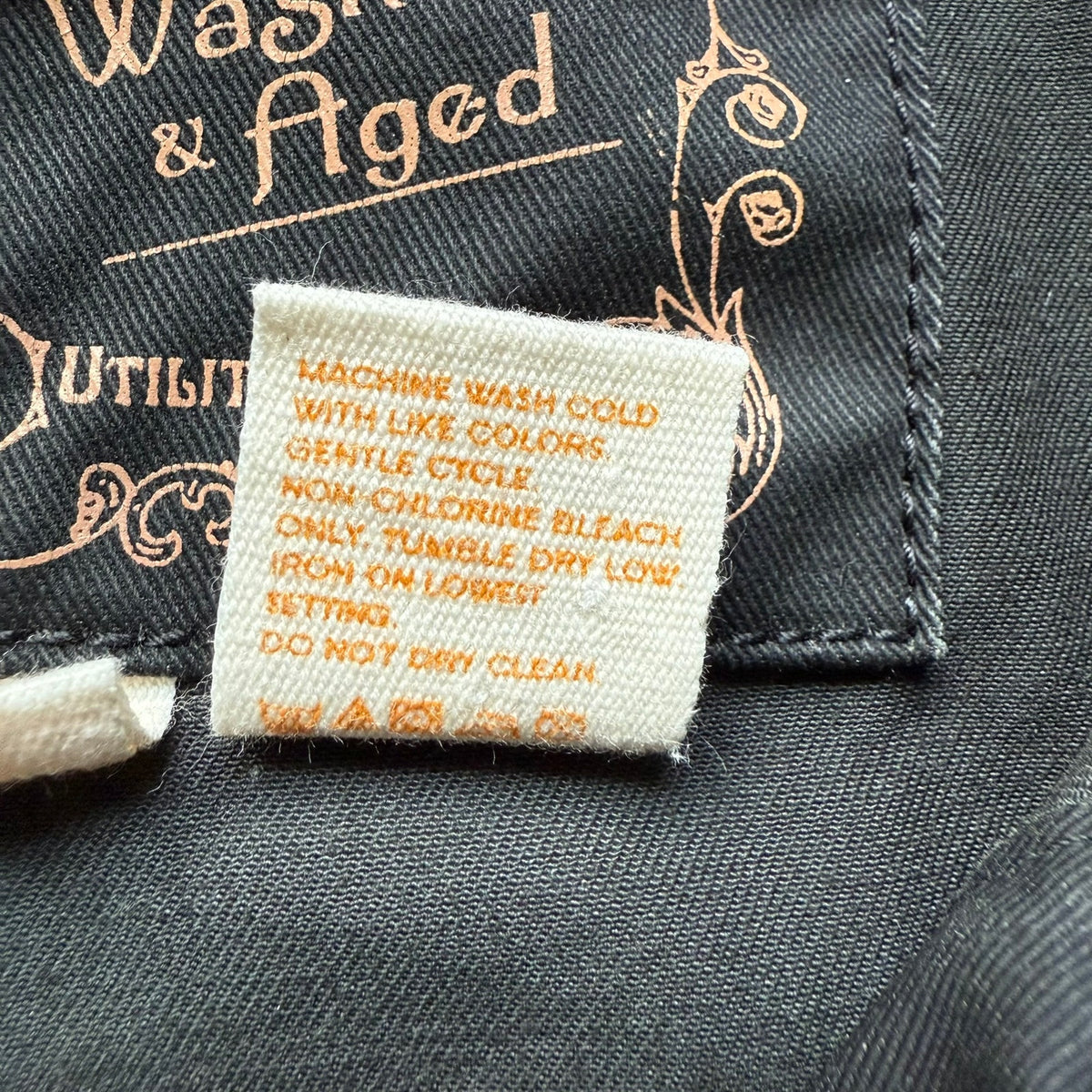 J.Crew Washed & Aged Utility Jacket Black Cotton Women's Large
