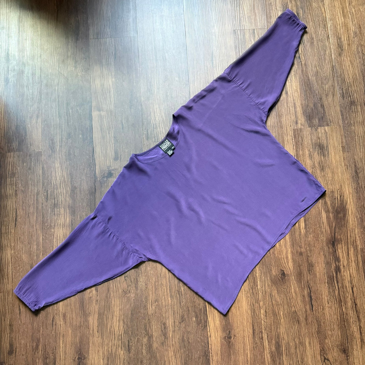 Eileen Fisher Violet Purple Silk Blouse Women’s S/M Minimalist
