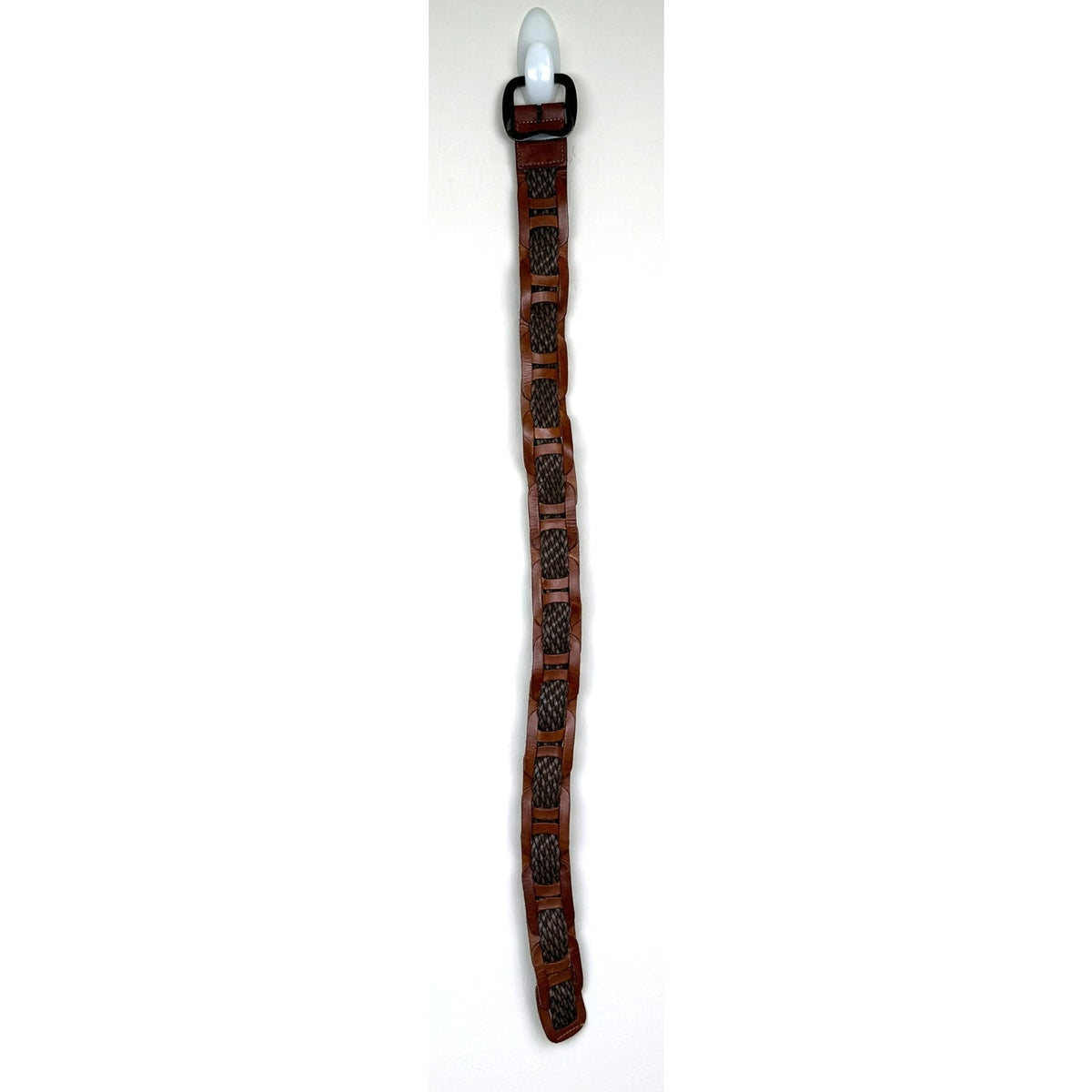 Vintage Y2K Levi's Genuine Leather Braided Belt Brown Woven Western Boho Size M