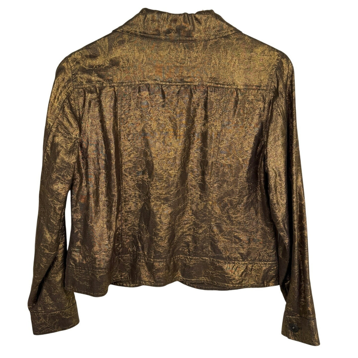 Chico's Metallic Silk Linen Blazer