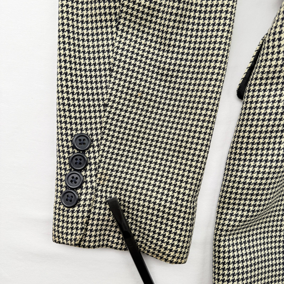 Vintage Lauren Ralph Lauren Houndstooth Tailored Blazer USA Women's 4 Equestrian