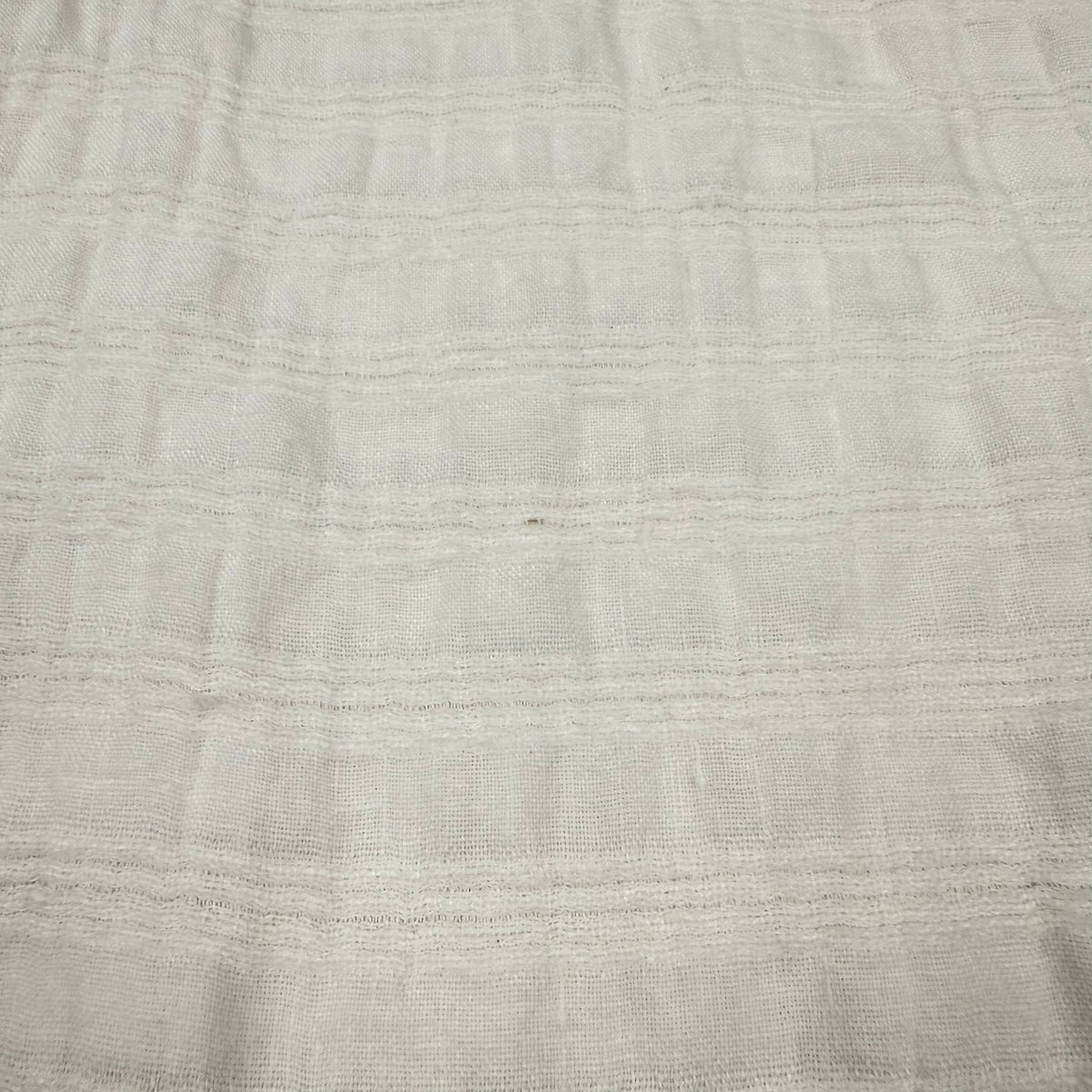FLAX 100% Linen White Textured Flowy Tunic Top Medium Boho Coastal