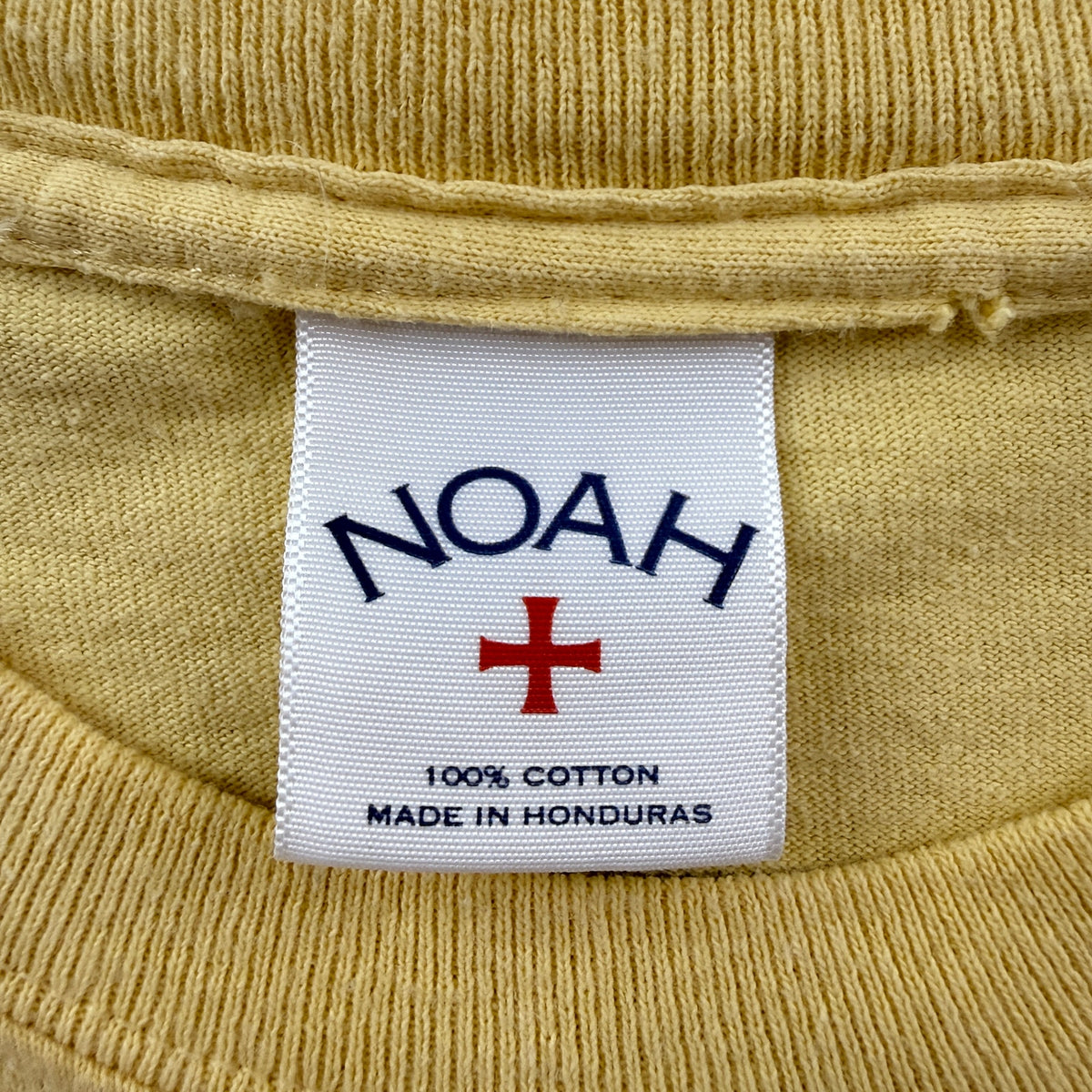 NOAH Graphic T Shirt 100% Cotton Cropped M Yellow Floral Sporty Streetwear