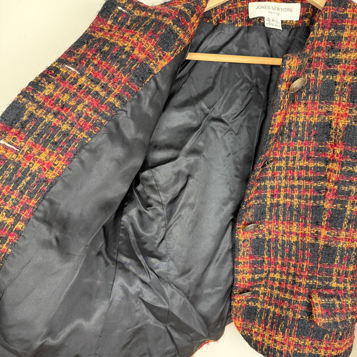 Vintage Jones New York Petite Tweed Jacket