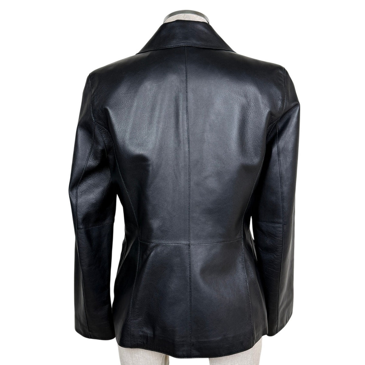 Caslon Black Lambskin Leather Blazer