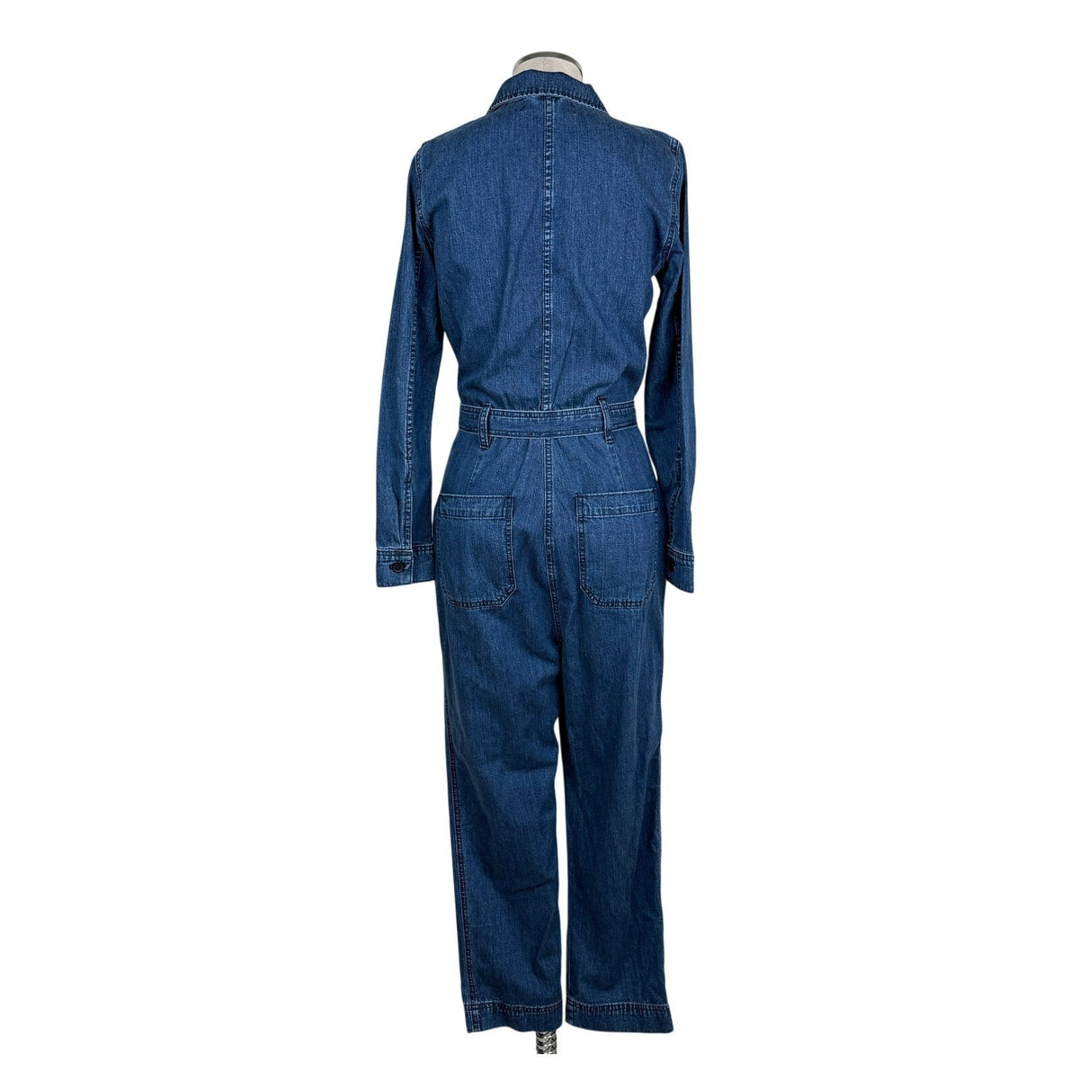 Point Sur by J.Crew Denim Jumpsuit Cotton Belted Size 2 Workwear Utility Casual