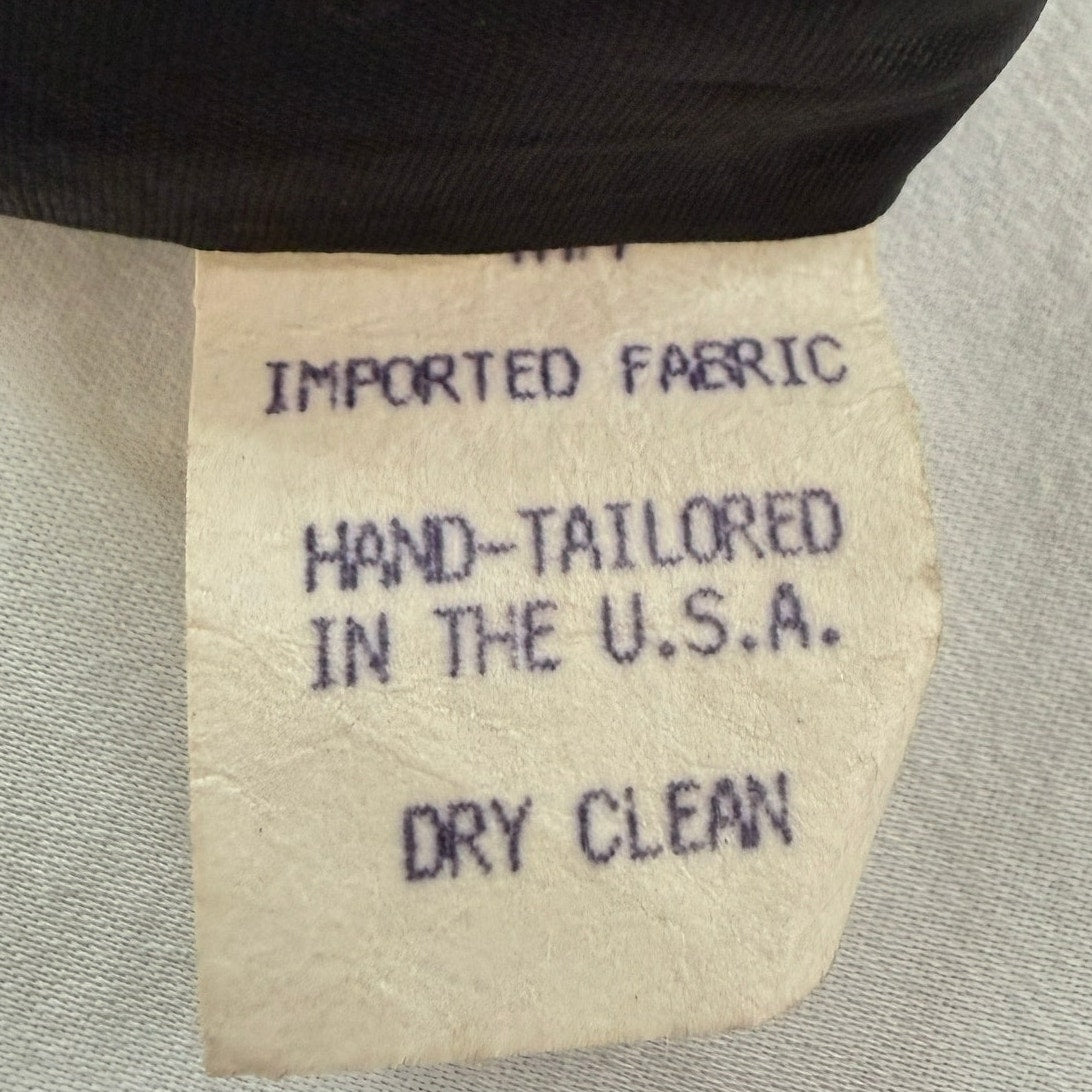 Vintage 90s TAPP New York Silk Taffeta Pencil Skirt Metallic Print USA Made Sz 6