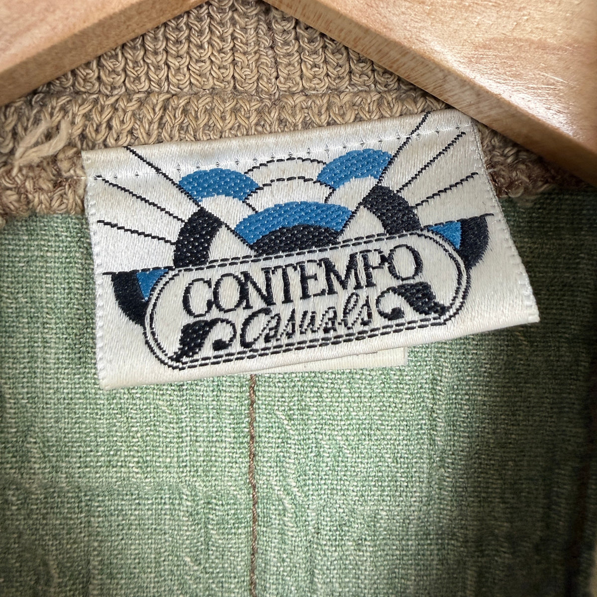 Vintage 80s Contempo Casuals Cotton Utility Vest Green Avant Garde Utility S