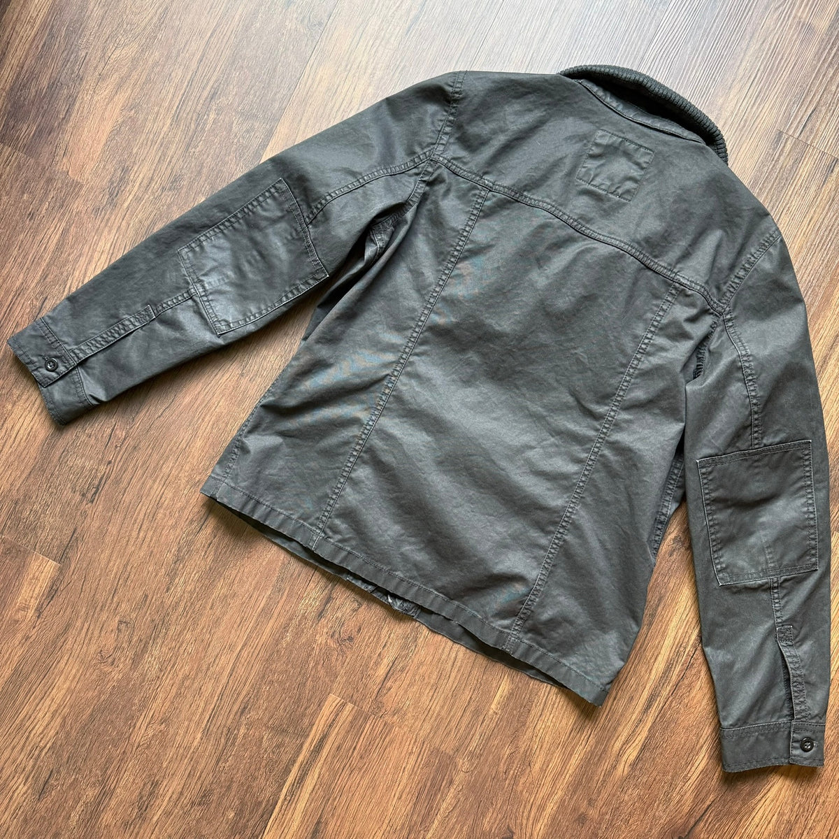 J.Crew Washed & Aged Utility Jacket Black Cotton Women's Large