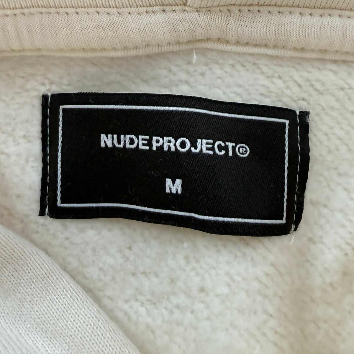 Nude Project Juicy Heart Cherry Hoodie Ivory Cozy Oversized Size M Streetwear