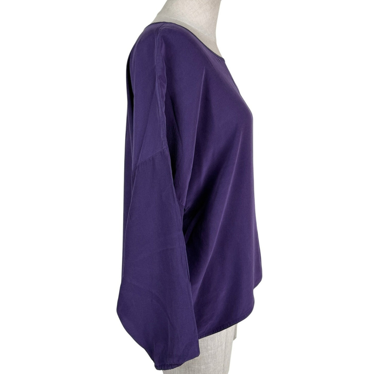 Eileen Fisher Violet Purple Silk Blouse Women’s S/M Minimalist