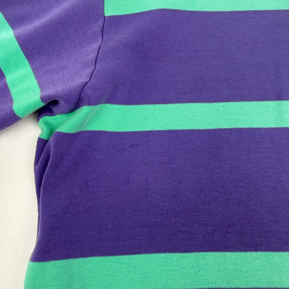 Vintage Polo Ralph Lauren Stripe Polo Shirt Purple Green Made in USA L