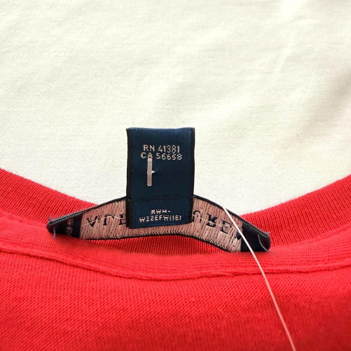 Ralph Lauren Striped V Neck T Shirt Cotton Red White Size L Preppy NWT