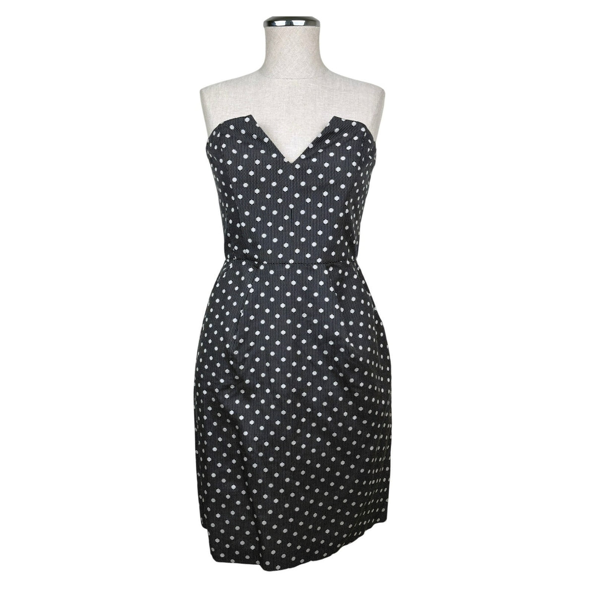 Alice by Temperley Silk Cotton Polka Dot Geo Mini Dress Black White Size 8 NWT