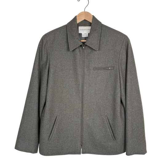Evan Picone Wool Blend Zip Front Jacket