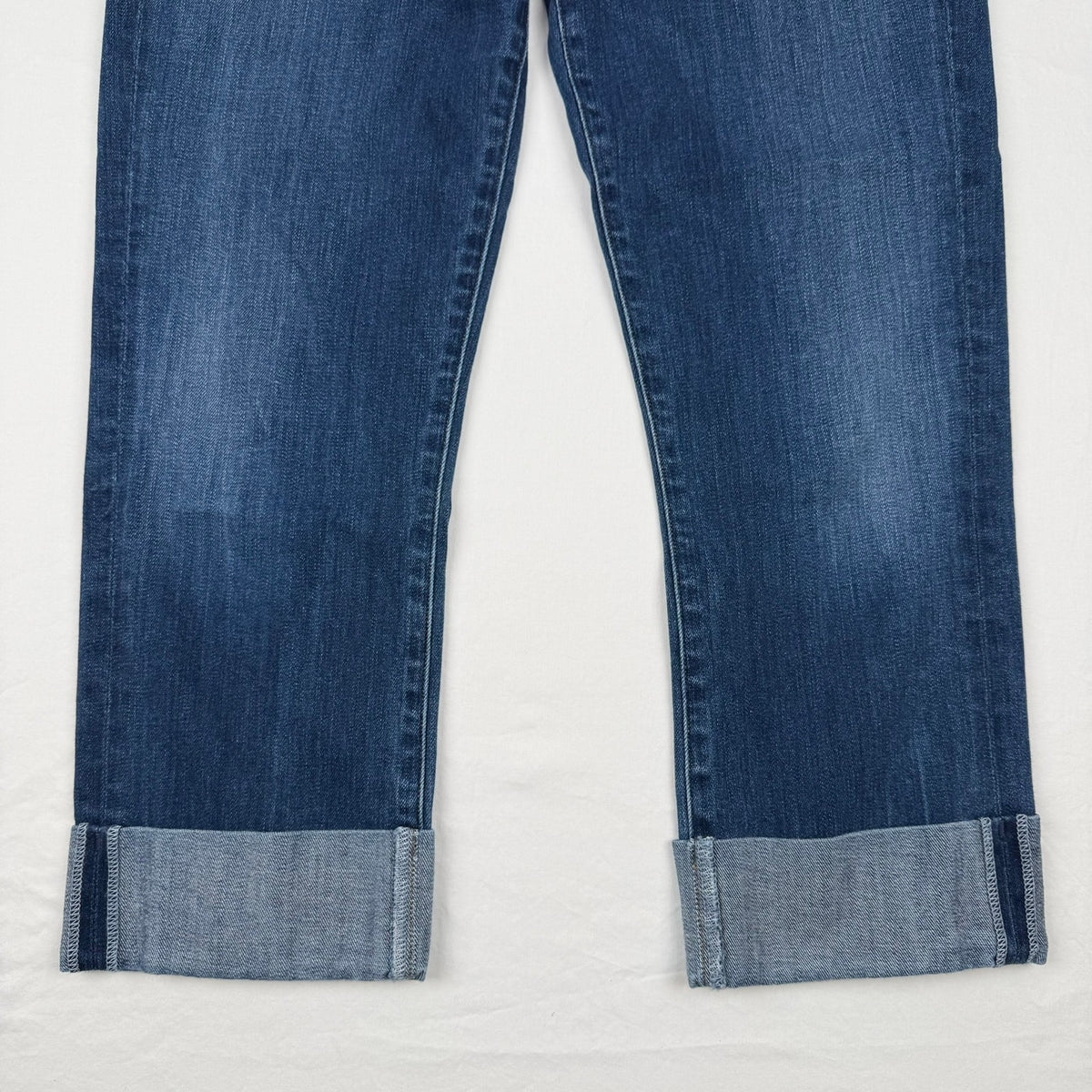 Citizens of Humanity Dani Cropped Straight Leg Jeans Cuffed Blue Denim Womens 29