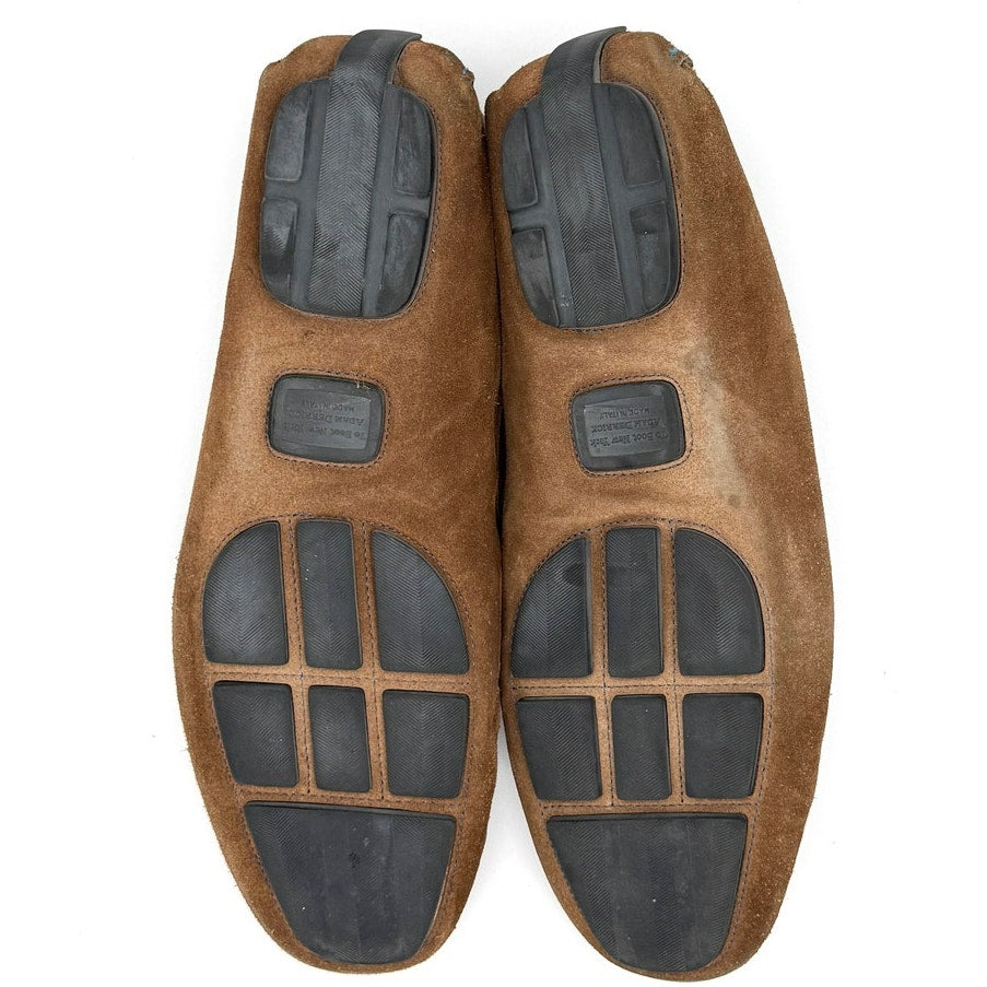 To Boot New York Adam Derrick Suede Penny Driving Loafers Brown 13 Made in Italy