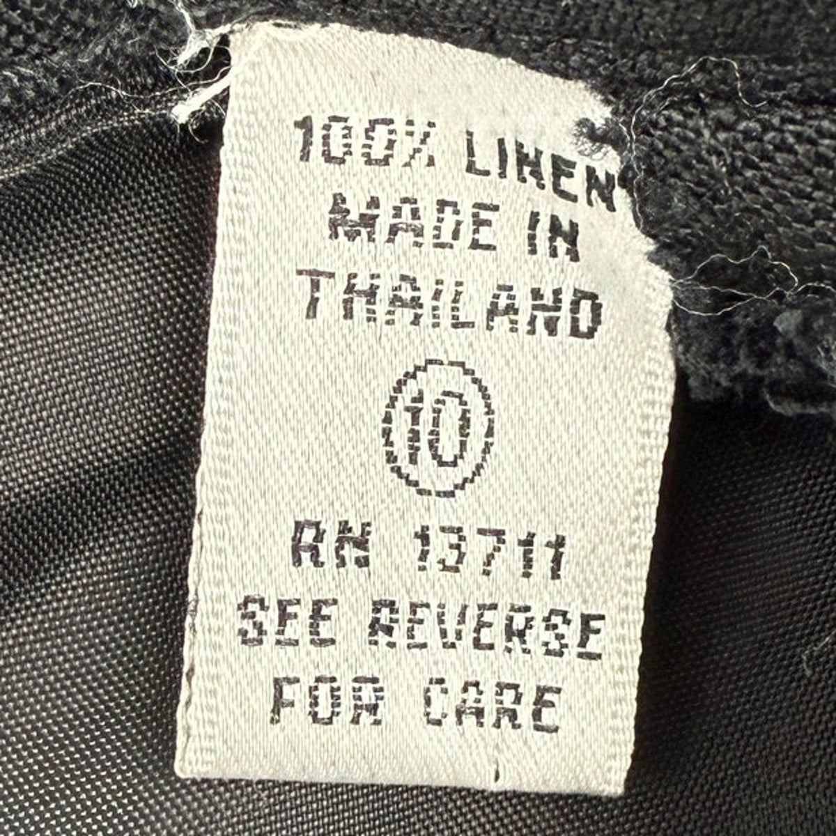 Pure 100% Linen Safari Utility Black Jacket Vintage 90s Valerie Stevens Petites