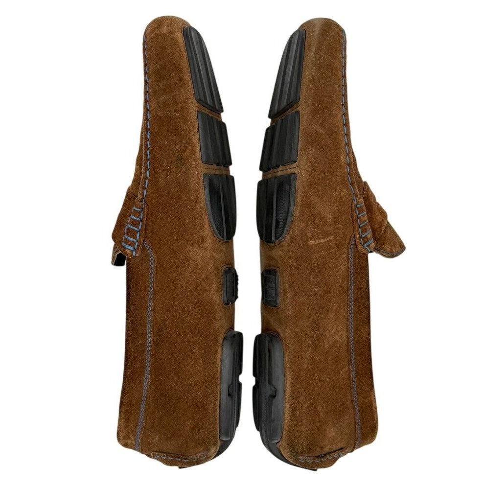 To Boot New York Adam Derrick Suede Penny Driving Loafers Brown 13 Made in Italy