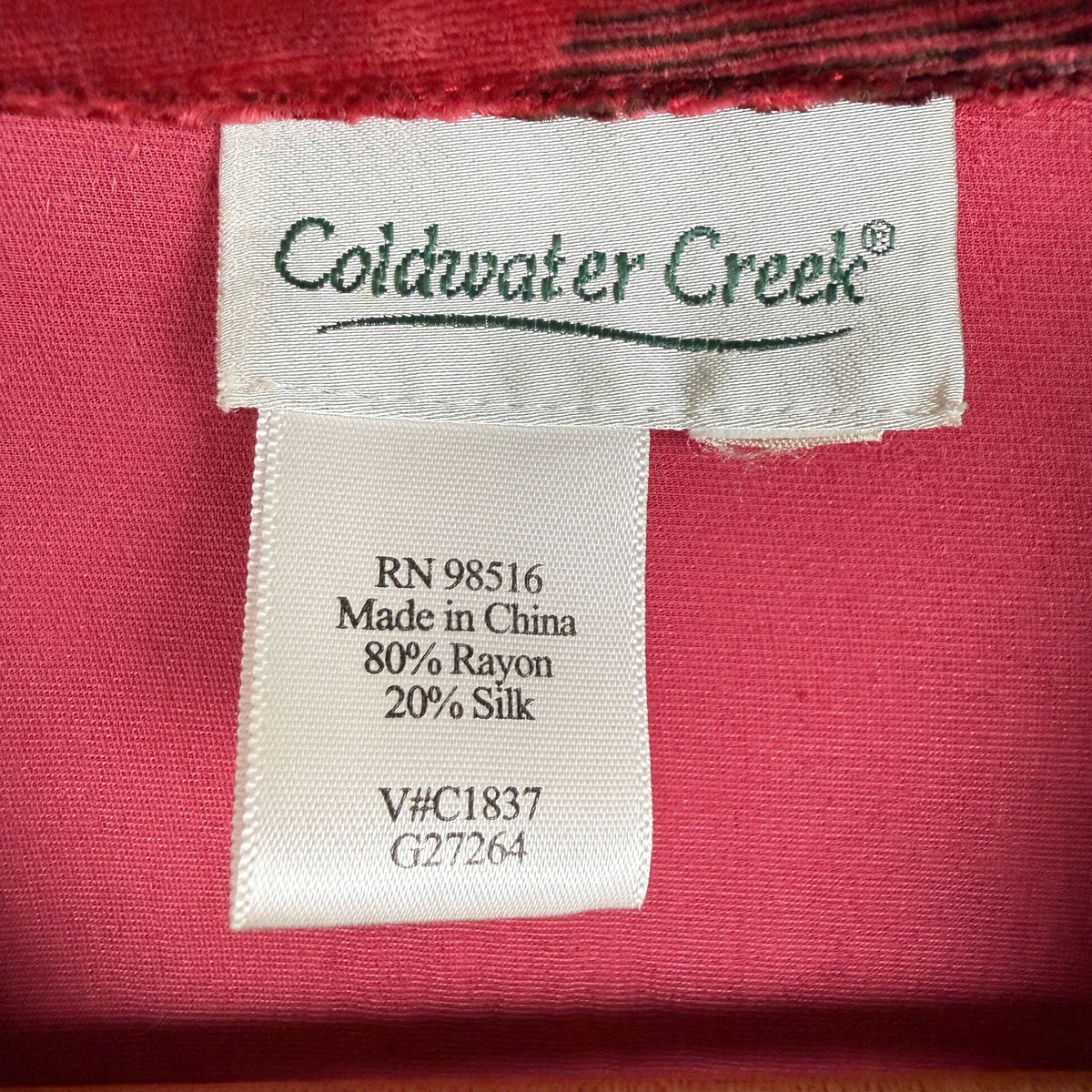 Vintage Coldwater Creek Velvet Plaid Shirt Rayon Silk Blend Size 0 Red Black 90s