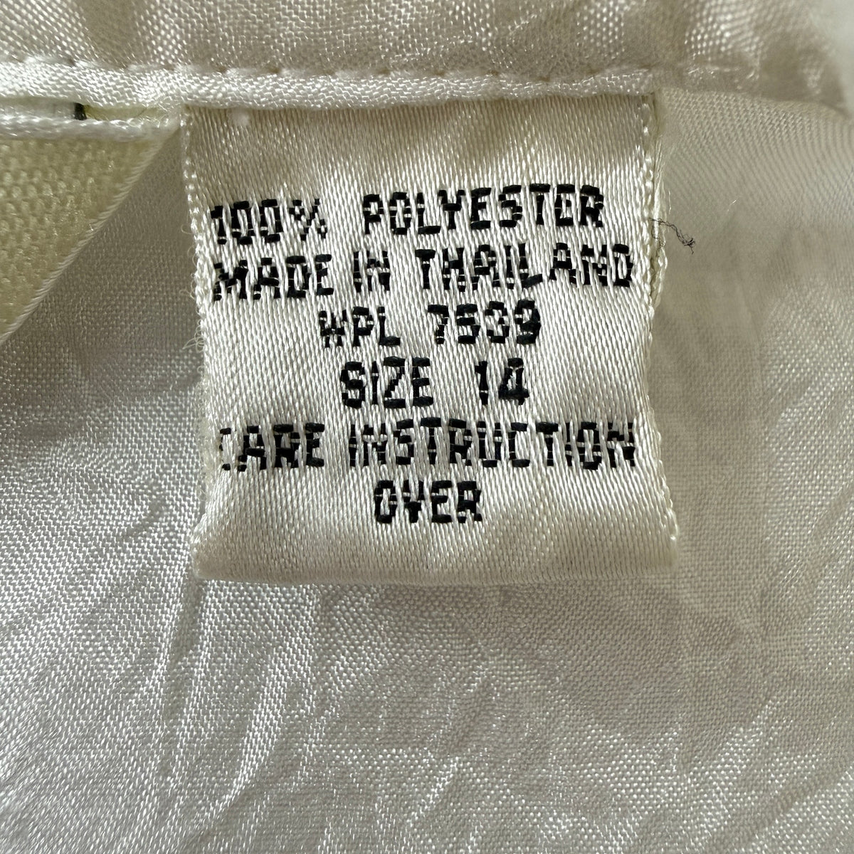 Diane Von Furstenberg Vintage Blouse Crinkle-Effect Satin White 80s Utility 14