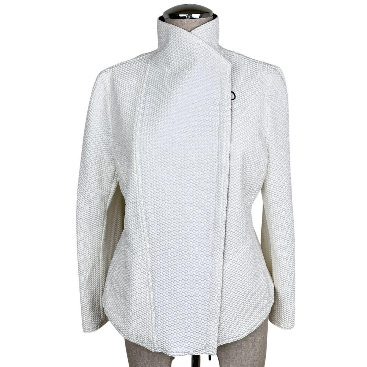 Akris Punto Textured Asymmetrical Moto Jacket