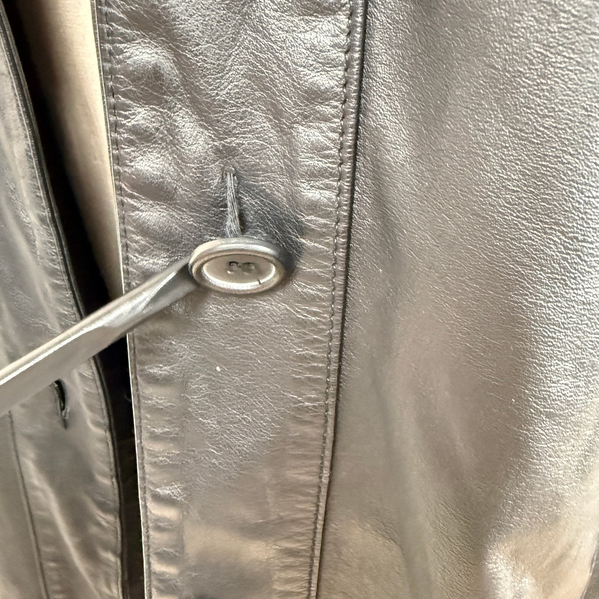 Vintage Pelle Black Genuine Leather Long Coat