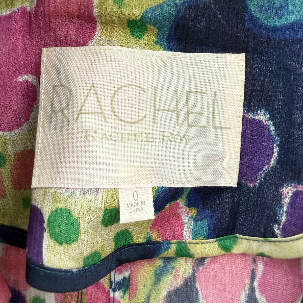 RACHEL Rachel Roy Cotton Silk Floral Belted Shirt Dress