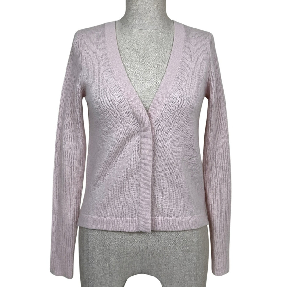 Pure Collection 100% Cashmere Cardigan Soft Pink Cozy Luxury Minimal