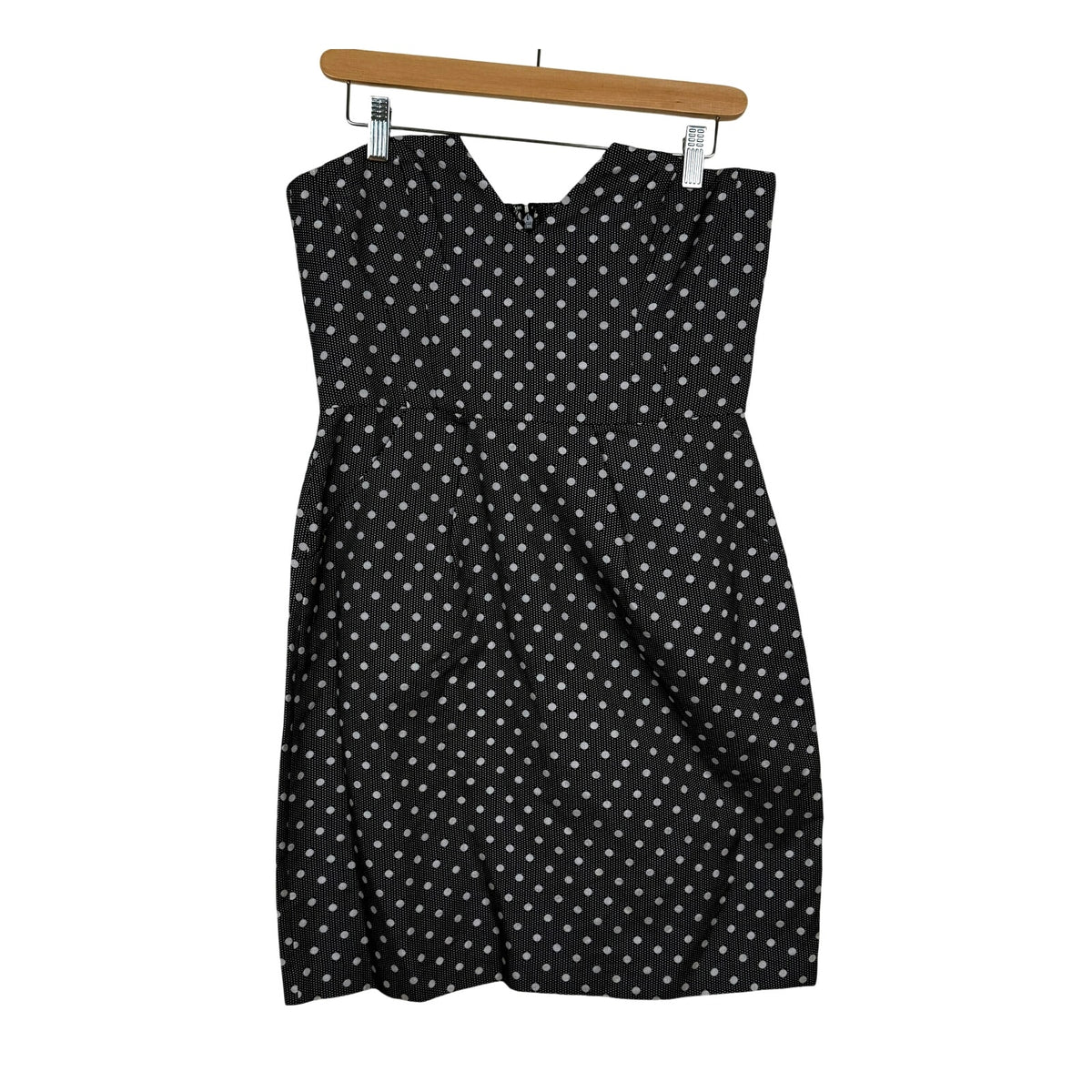 Alice by Temperley Silk Cotton Polka Dot Geo Mini Dress Black White Size 8 NWT