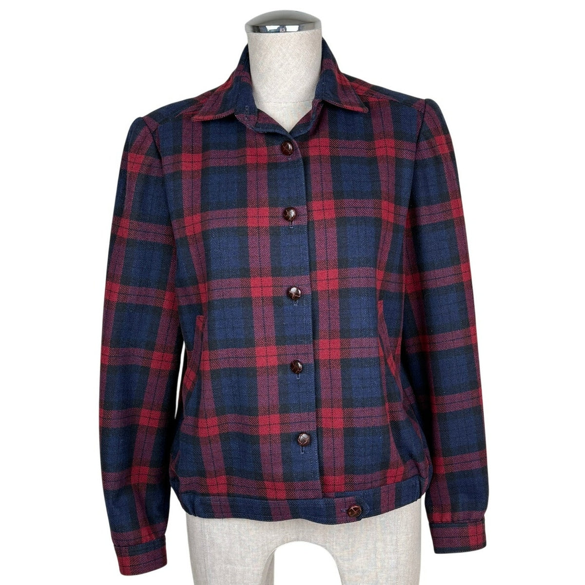 Vintage Schrader Sport Wool Plaid Jacket