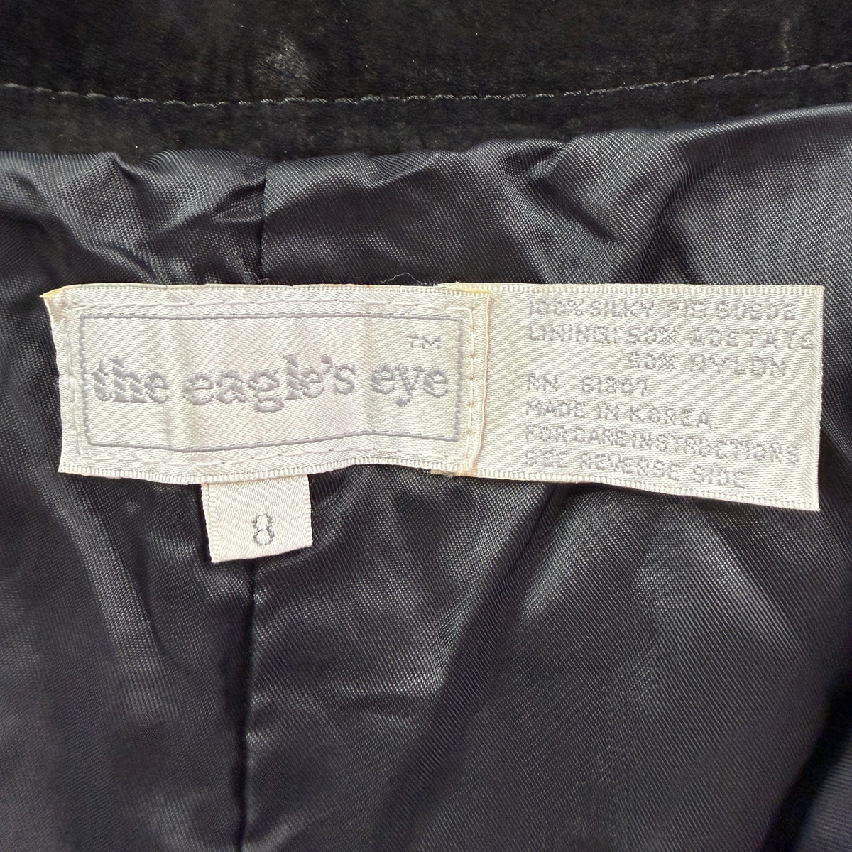 The Eagle's Eye Black Suede Leather Pants