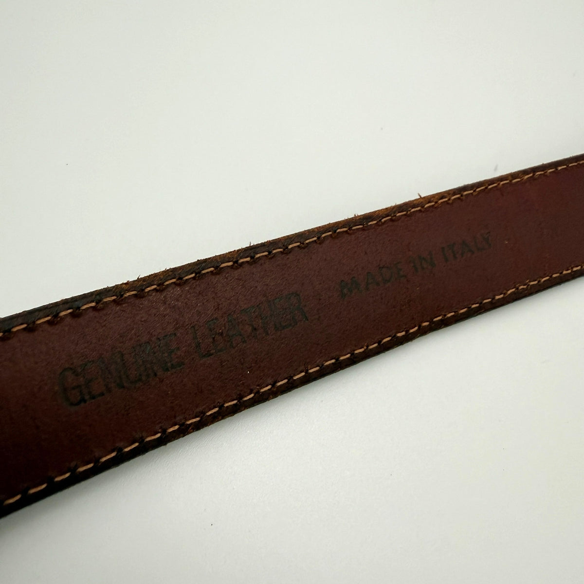 Nautica Leather Belt Brown Size 32 Made in Italy Vintage 90s Y2K Preppy Coastal