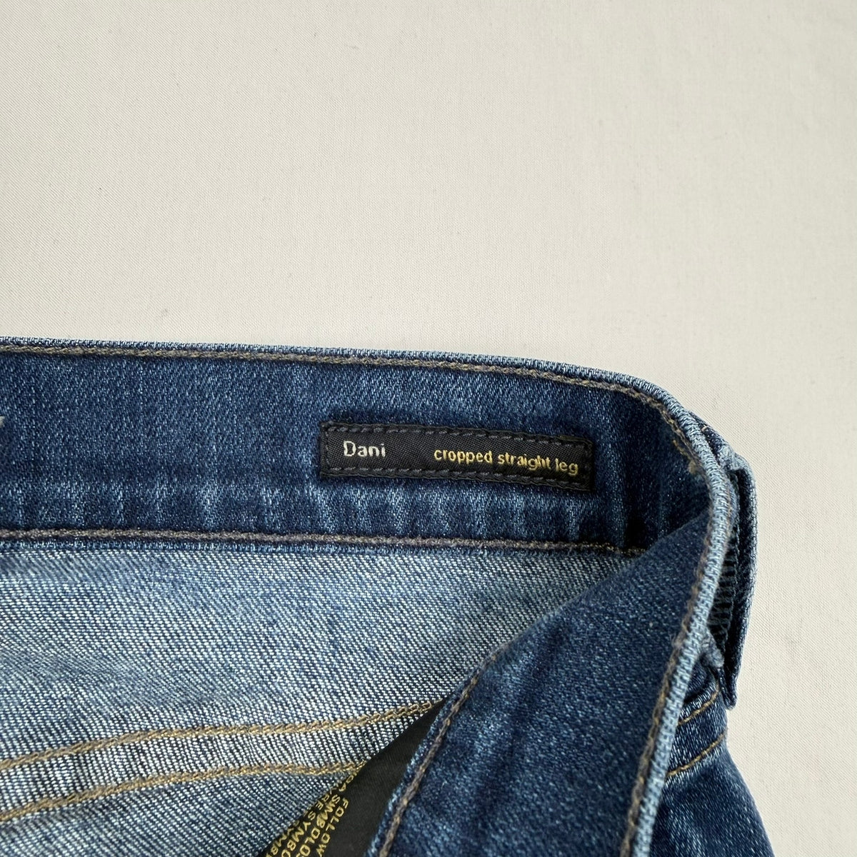 Citizens of Humanity Dani Cropped Straight Leg Jeans Cuffed Blue Denim Womens 29