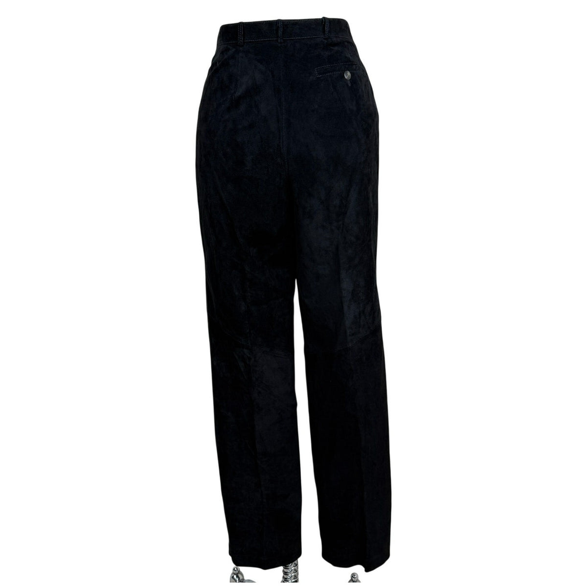 The Eagle's Eye Black Suede Leather Pants