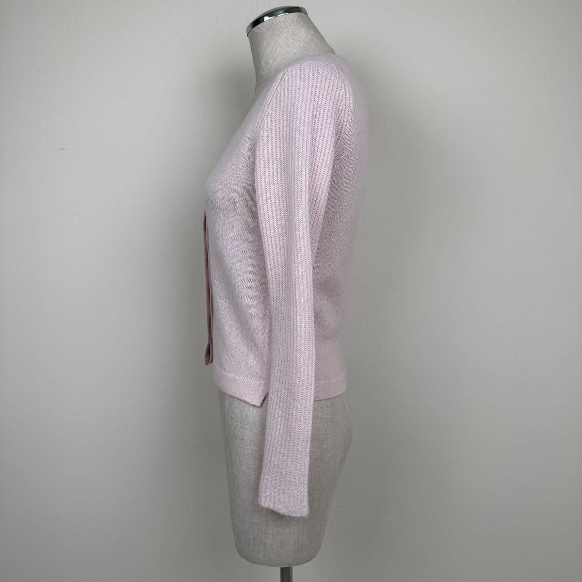 Pure Collection 100% Cashmere Cardigan Soft Pink Cozy Luxury Minimal