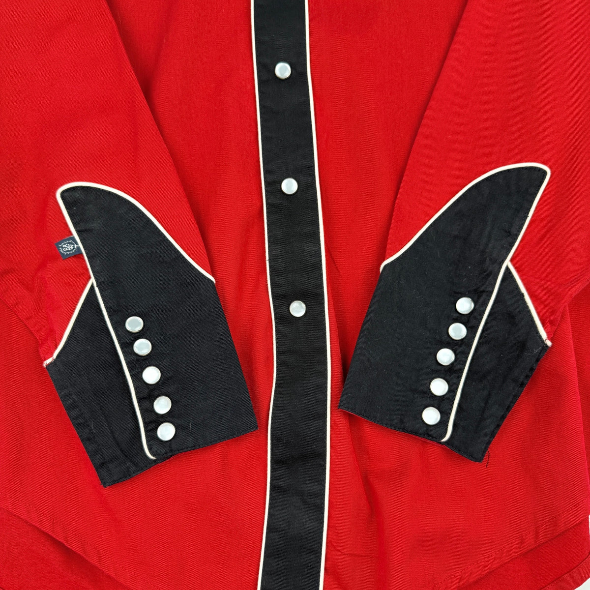 Rockmount Ranch Wear Nashville Rose Western Shirt Embroidered Red Black Size L