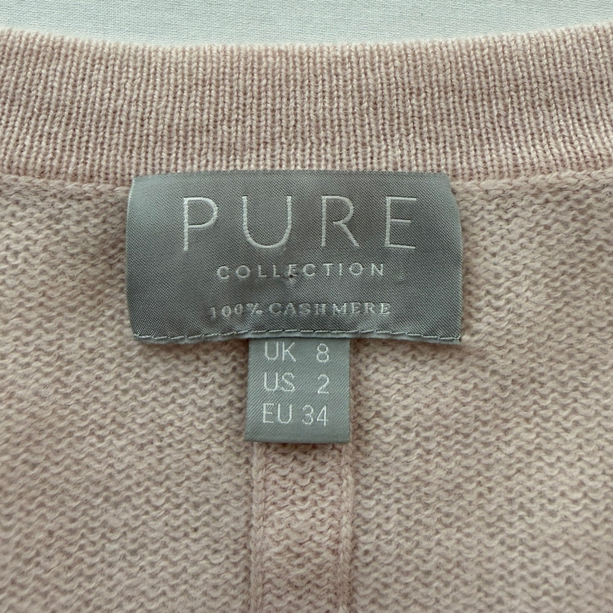 Pure Collection 100% Cashmere Cardigan Soft Pink Cozy Luxury Minimal