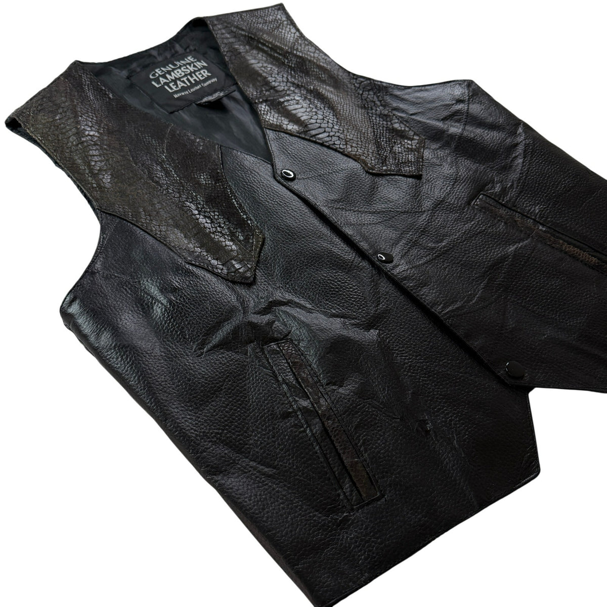 Navarre Leather Lambskin Western Vest
