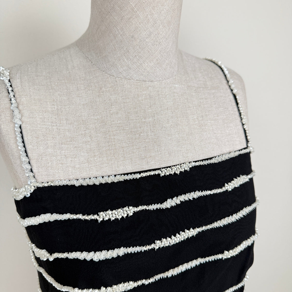 Gianfranco Ferré Studio Silk Beaded Cami Vintage 90s Archival Going Out Top Sz44