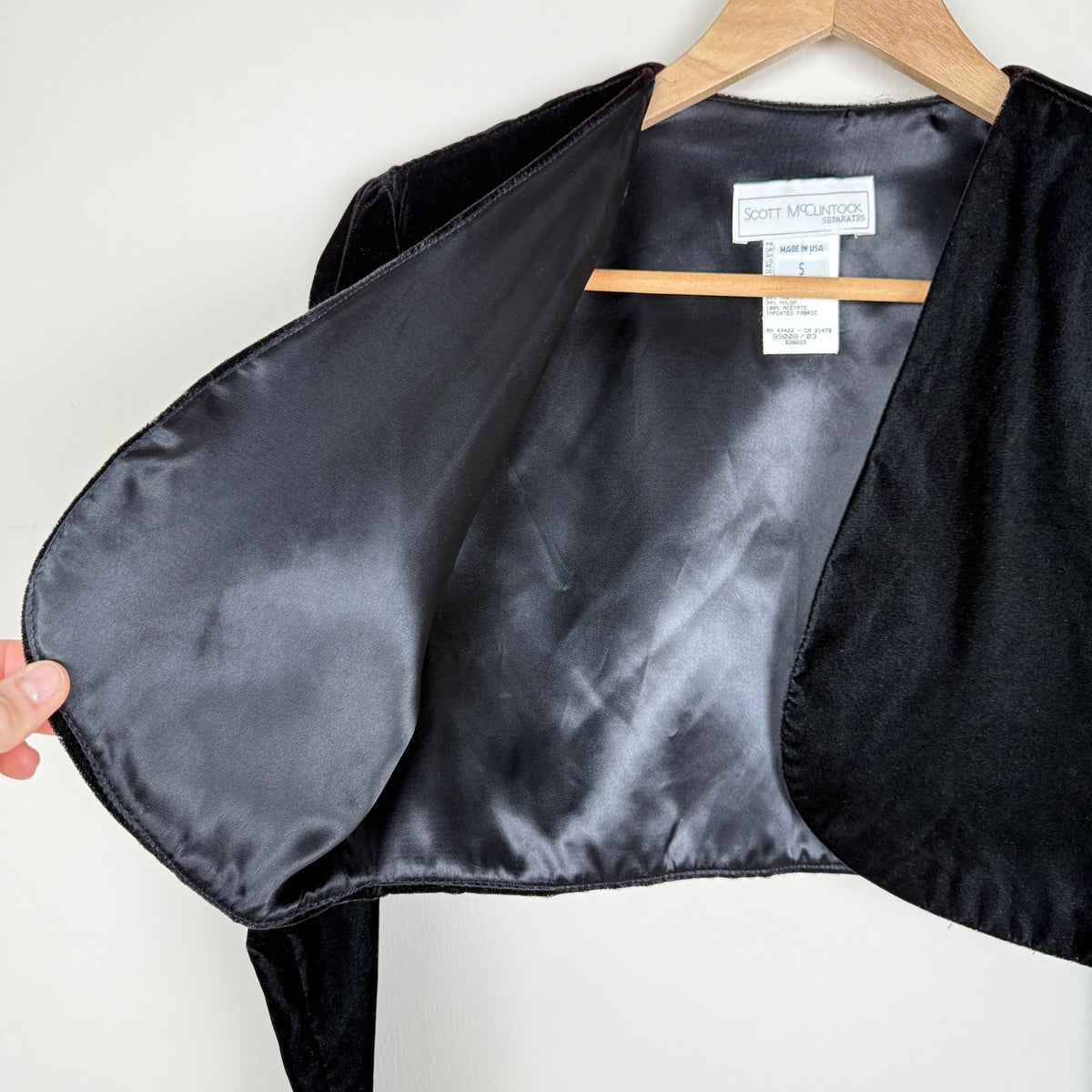 Vintage Scott McClintock Black Cropped Bolero Jacket