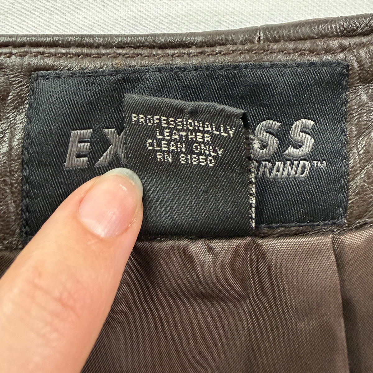 Express Croc Embossed Leather Mini Skirt