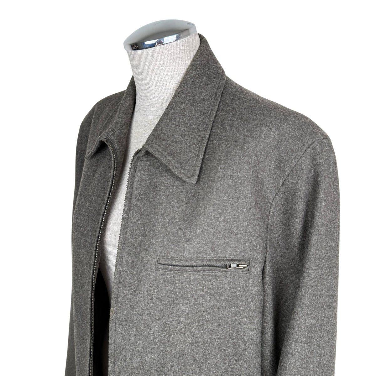 Evan Picone Wool Blend Zip Front Jacket