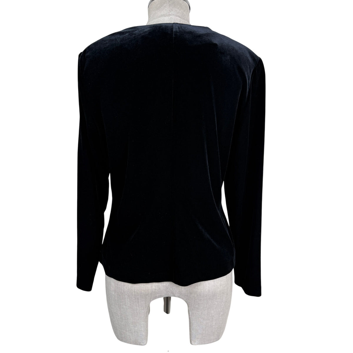 Ronni Nicole Black Velvet Rhinestone Button Jacket