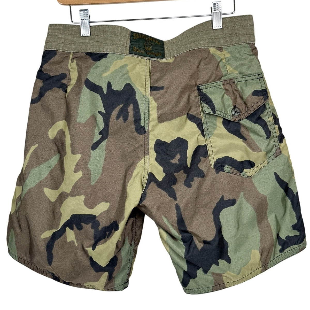 Birdwell Beach Britches Board Shorts Camo 31 Made in USA Surf Swim Pool Summer