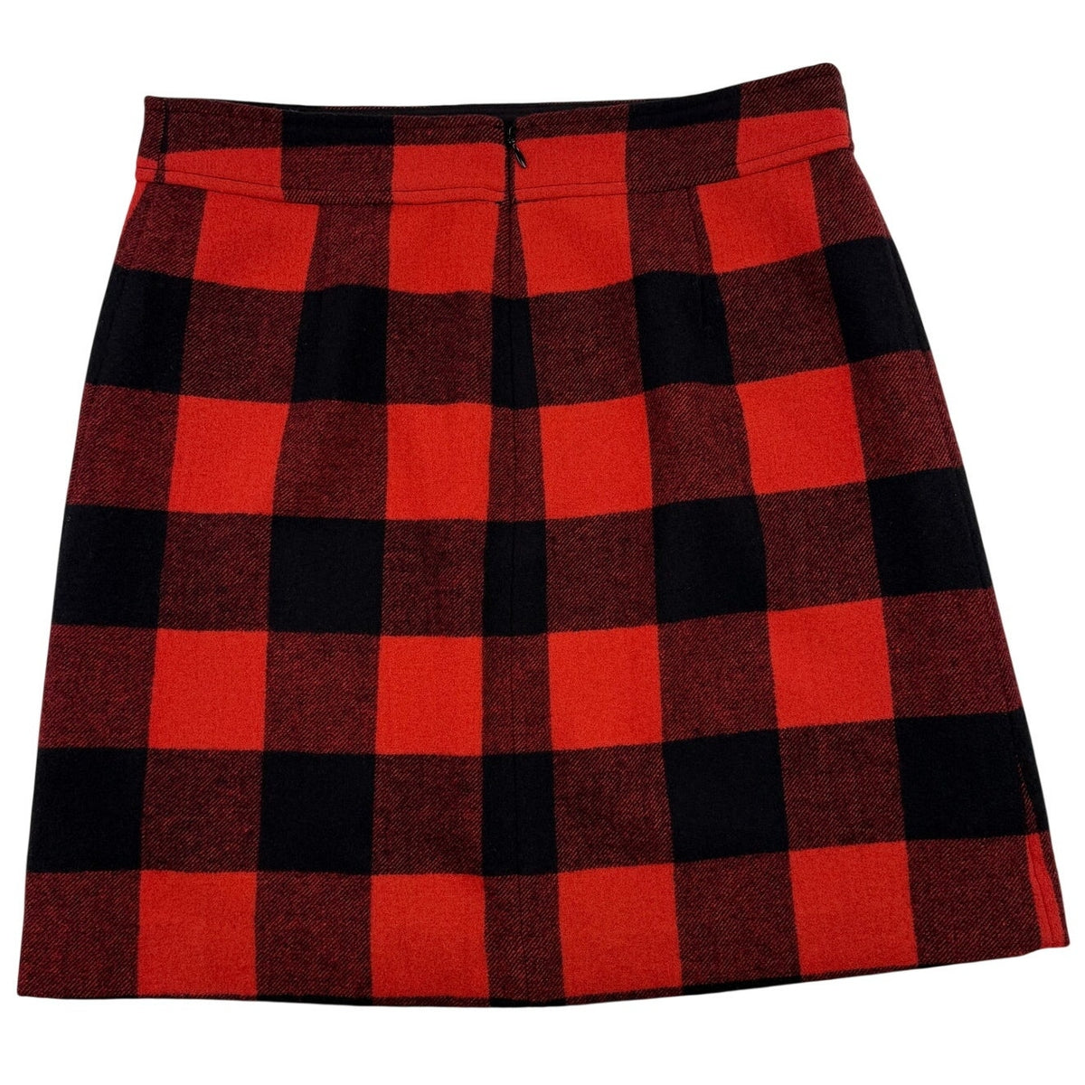 J.Crew Buffalo Plaid Wool Blend Mini A-line Skirt Size 8 Preppy Heritage Fall