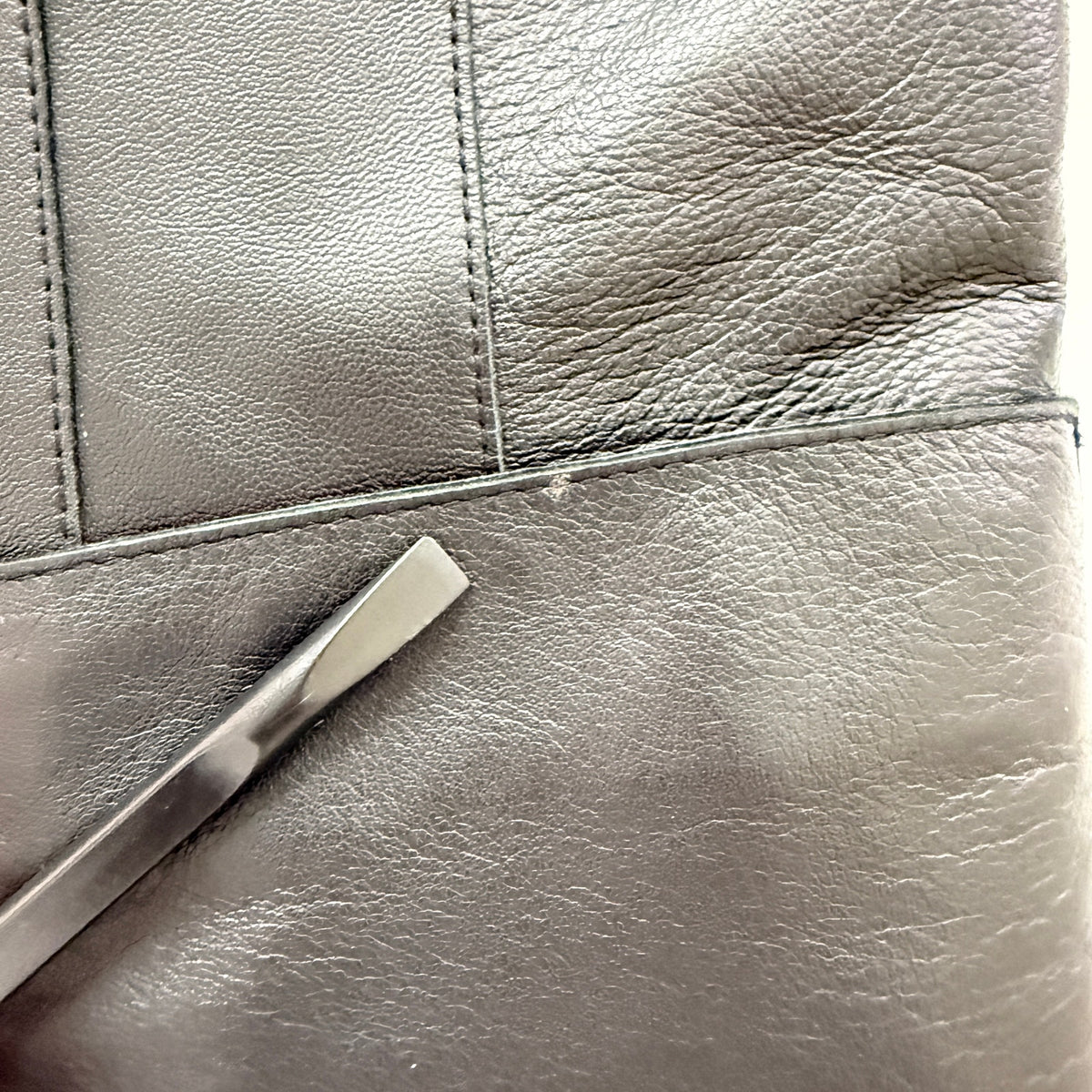 Caslon Black Lambskin Leather Blazer